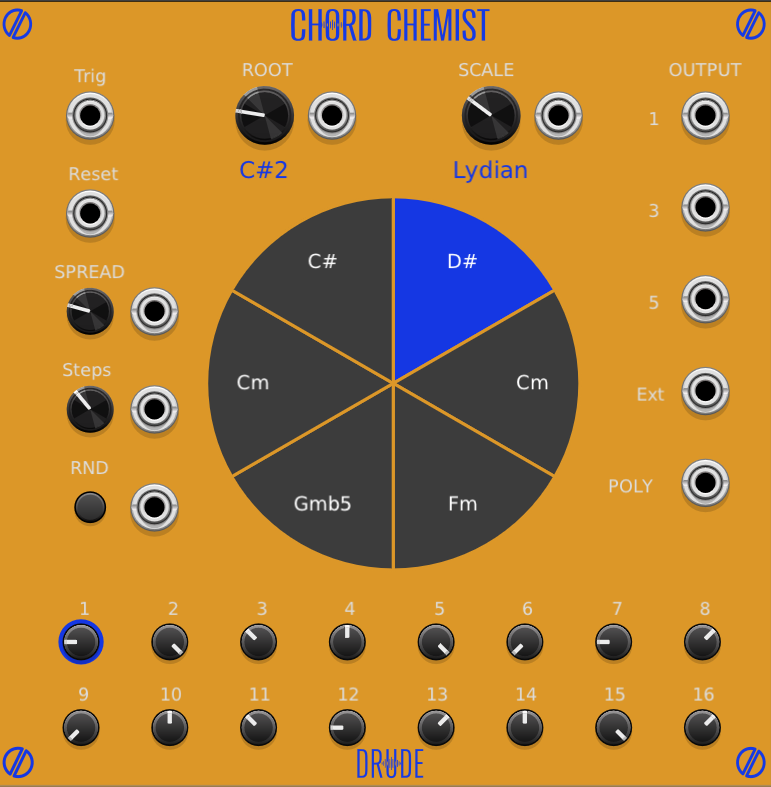 ChordChemist VCV Rack Module Faceplate